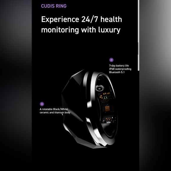 CUDIS SMART RING, wellness tracking ring - Picture 7 of 7